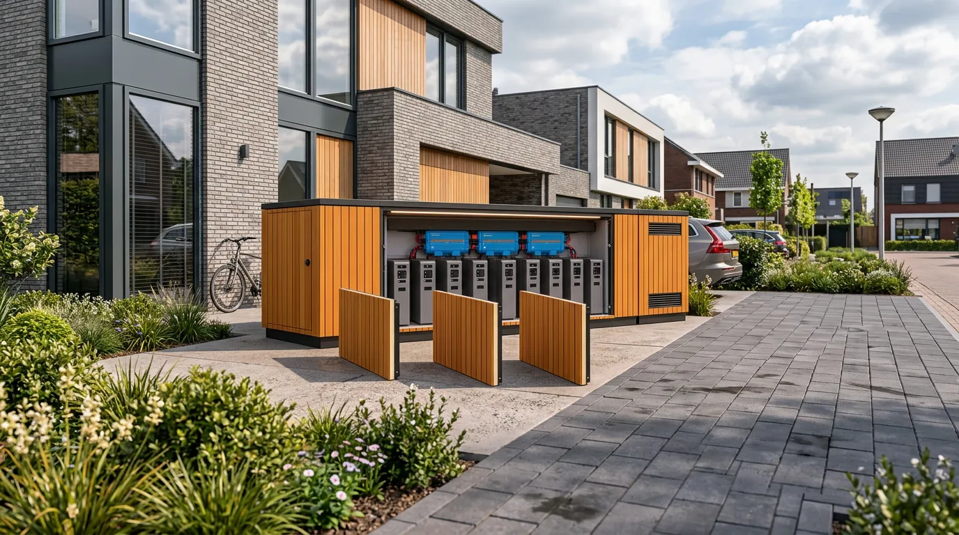 Accuzijde met demontabele panelen